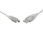 8Ware USB 2.0 Cable 3m A to B 5-pin Mini Transparent Metal Sheath UL Approved image 0