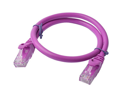 8Ware CAT6A Cable 0.5m (50cm) - Purple Color RJ45 Ethernet Network LAN UTP Patch image 0