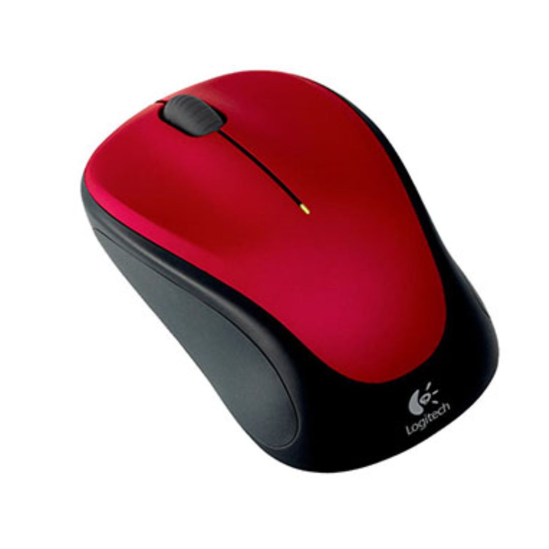 Logitech M235 Wireless Mouse Red Contoured design Glossy Comfort Grip Advanced O image 1