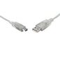 8Ware USB 2.0 Cable 1m A to Mini-USB B Male to Male Transparent image 0