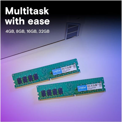 Crucial 64GB (2x32GB) DDR4 UDIMM 3200MHz CL22 1.2V Dual Ranked Desktop PC Memory image 3
