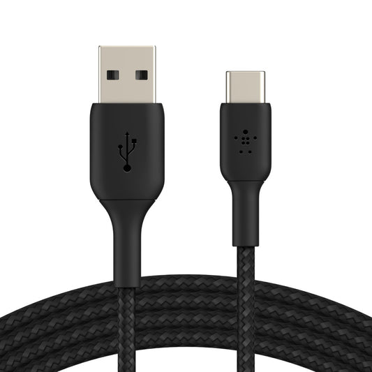 Belkin BoostCharge Braided USB-C to USB-A Cable 2M - Black (CAB002BT2MBK),15W, 4 image 0