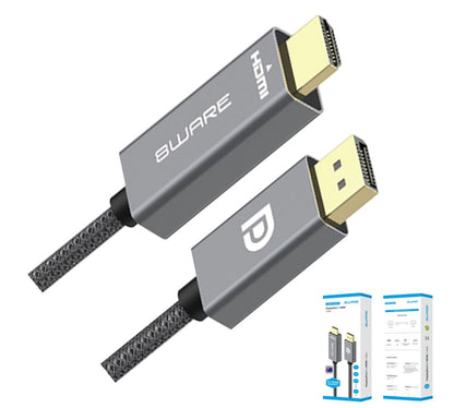 8ware 1m DisplayPort DP to HDMI Male to Male Adapter Converter Cable Retail Pack image 0