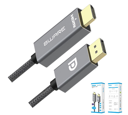 8ware 1m DisplayPort DP to HDMI Male to Male Adapter Converter Cable Retail Pack image 0