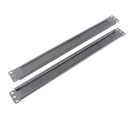 LDR 1U 19' Cable Management Brush Rail (Brush Panel) - Black Metal Construction image 0