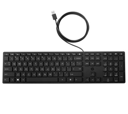 HP Wired 320K Full-Sized Keyboard - Compatible with Windows 10, Desktop PC, Lapt image 0