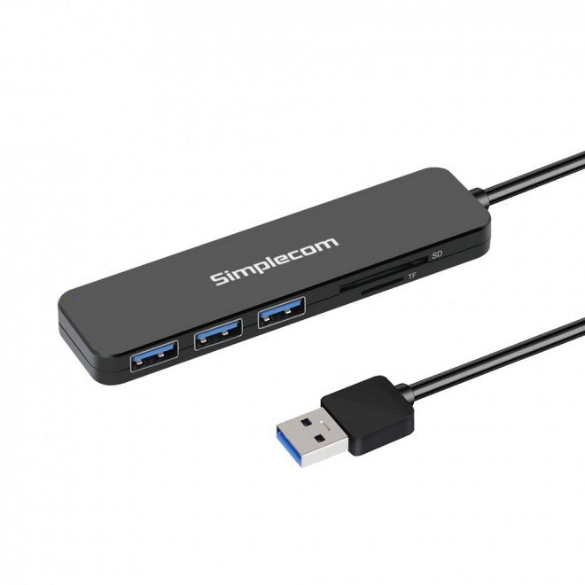 Simplecom CH365 SuperSpeed 3 Port USB 3.0 (USB 3.2 Gen 1) Hub with SD MicroSD Ca image 0