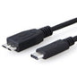 8Ware USB-C to Micro USB-B Cable 1m Type-C to Micro B Male to Male Black 10Gbps image 0
