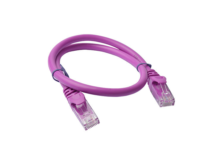 8Ware CAT6A Cable 0.5m (50cm) - Purple Color RJ45 Ethernet Network LAN UTP Patch image 1