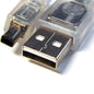 8Ware USB 2.0 Cable 3m A to B 4-pin Mini Transparent Metal Sheath UL Approved image 0
