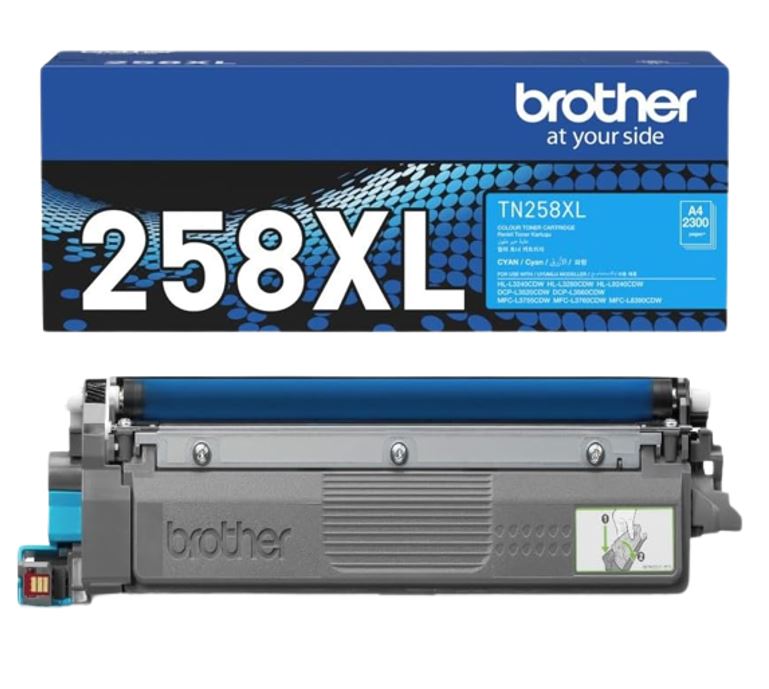 Brother TN-258XLC **NEW** CYAN HIGH YIELD TONER CARTRIDGE TO SUIT MFC-L8390CDW/M image 2