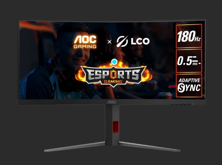 AOC 34' WQHD VA,1500R,180Hz,1ms,Adaptive Sync,HDR10,Shadown Control,Dark Boost,F image 0