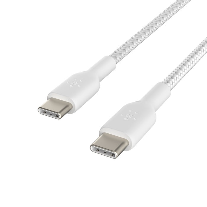 Belkin BoostCharge Braided USB-C to USB-C Cable (1m/3.3ft) - White (CAB004bt1MWH image 3