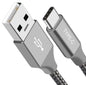 Astrotek 1m USB-C Type-C Data Sync Charger Cable Silver Strong Braided Heavy Dut image 0