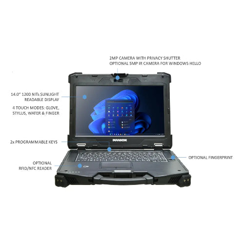 DURABOOK Z14I, 14' FHD, Intel® Core™ Ultra 5 125U, Windows 11, 16GB RAM, 512G image 1