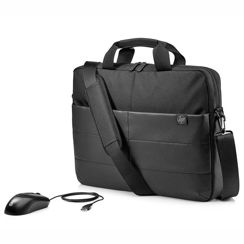 HP 1FK06AA 15.6" Classic Briefcase and USB Mouse image 0
