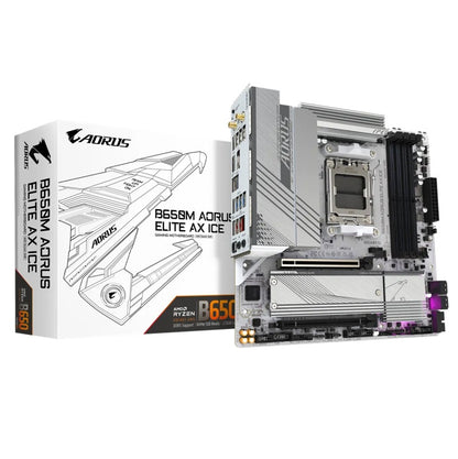 Gigabyte B650M AORUS ELITE AX ICE AMD B650 AM5 ATX Motherboard 4x DDR5~192GB,3x image 0