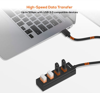mbeat® 4-Port USB 3.0 Hub - Black image 1