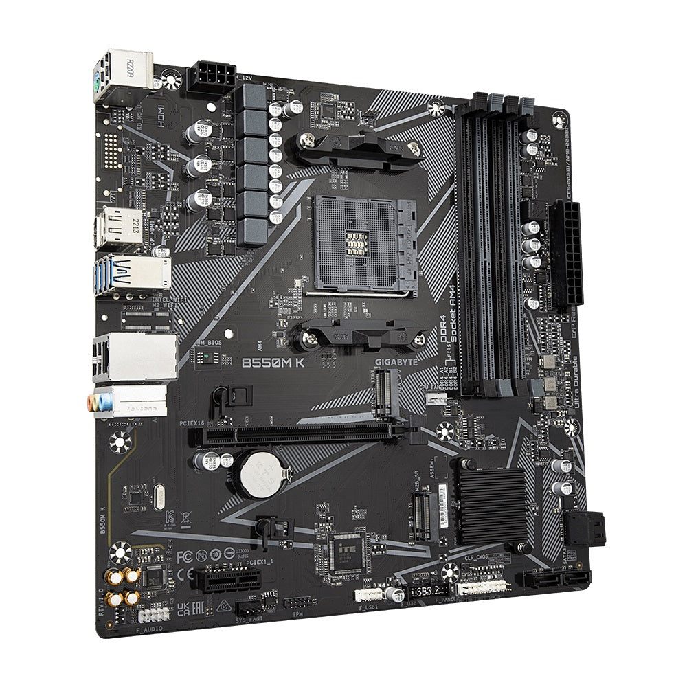 Gigabyte B550MK AMD AM4 M-ATX Motherboard 4x DDR4~128GB,1x PCIe x16, 1 x PCIe x1 image 2