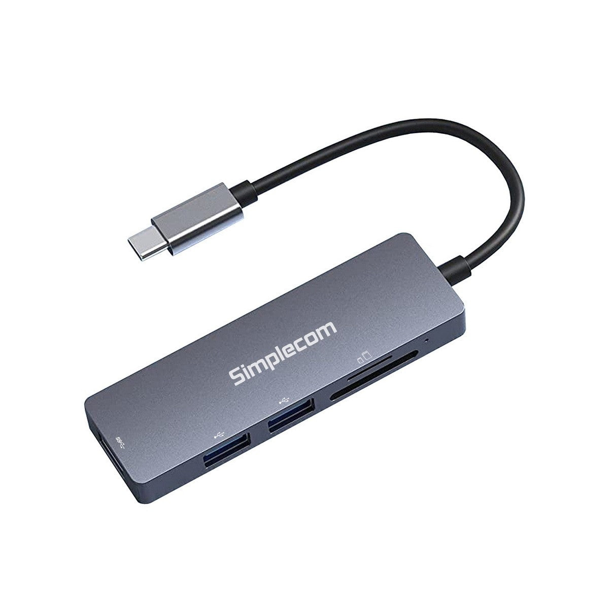 Simplecom CH255 USB-C 5-in-1 Multiport Adapter 3-Port USB-A Hub with SD MicroSD image 2