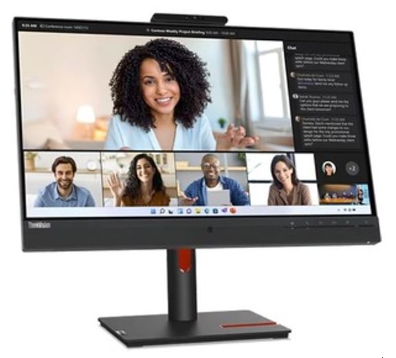 LENOVO ThinkVision T24mv 23.8'/24' FHD USB-C Docking IPS Monitor Height Adjust T image 1