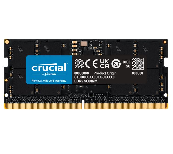 Crucial 48GB (1x48GB) DDR5 SODIMM 5600MHz CL46 Laptop Laptop Memory image 0
