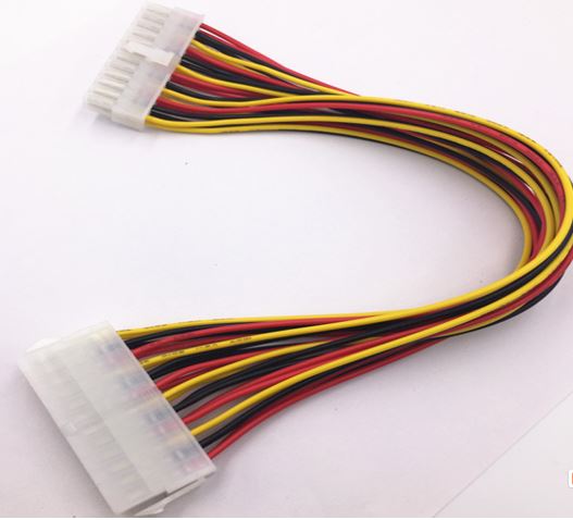 8ware 24 Pin ATX Power Supply Extension Cable Sleeved 30cm Male to Female (20+4 image 0