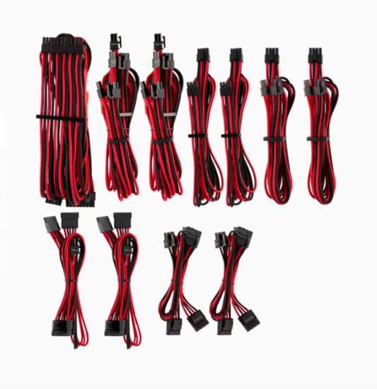 For Corsair PSU - RED/BLACK Premium Individually Sleeved DC Cable Pro Kit, Type image 0