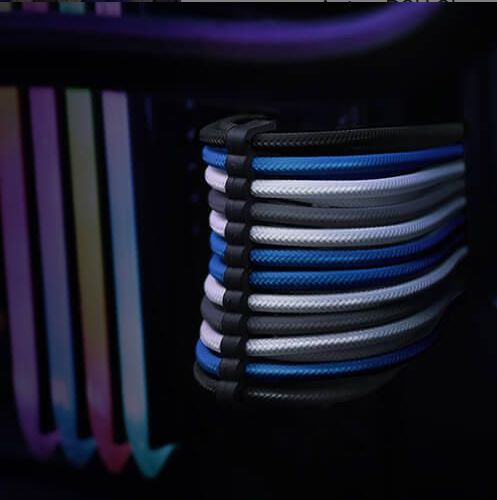 Antec PSU -  Sleeved Extension Cable Kit V2 - Blue / White / Black . 24PIN ATX, image 2