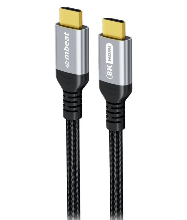mbeat Tough Link 1.5m Certified 8K HDMI Cable - Space Grey  HDMI 2.1 (male) to H image 2