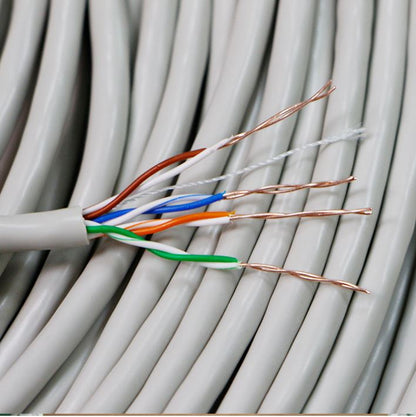 8Ware Cat5E Solid Copper Cable Roll 100m with Dispenser 24AWG 4 Pairs Blue image 1