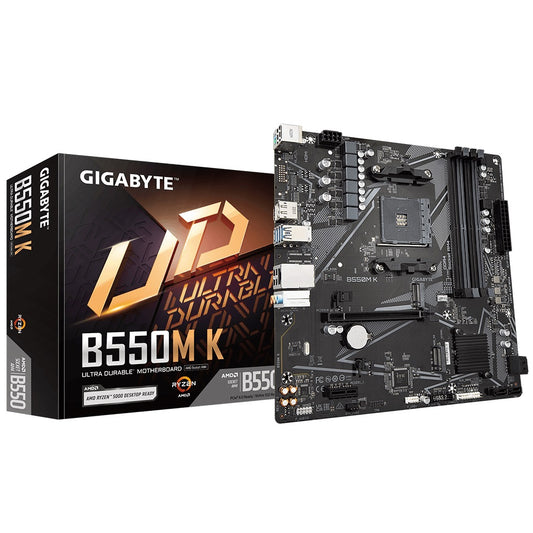 Gigabyte B550MK AMD AM4 M-ATX Motherboard 4x DDR4~128GB,1x PCIe x16, 1 x PCIe x1 image 0