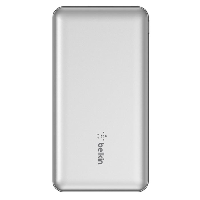 Belkin BoostCharge USB-C PD Power Bank 10K + USB-A to USB-C Cable - Silver (BPB0 image 0