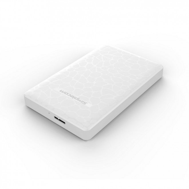 Simplecom SE101 Compact Tool-Free 2.5'' SATA to USB 3.0 HDD/SSD Enclosure White image 0