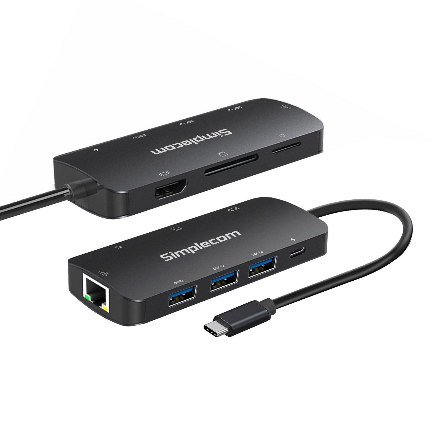 Simplecom CHT580 USB-C SuperSpeed 8-in-1 Multiport Hub Adapter HDMI 2.0 Docking image 2