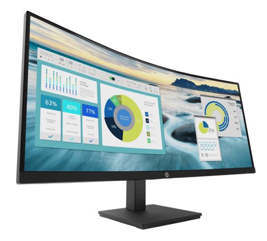 HP P34hc G4 34' WQHD 4K CURVED 21:9 3440x1440 Height Adjust Tilt USB-C (65W PD) image 2