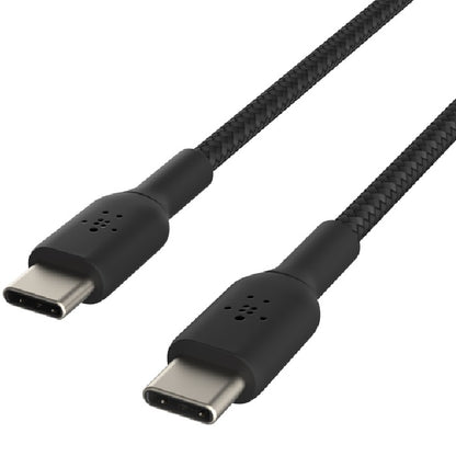 Belkin BoostCharge Braided USB-C to USB-C Cable (0.15M) - Black (CAB004bt0MBK), image 3
