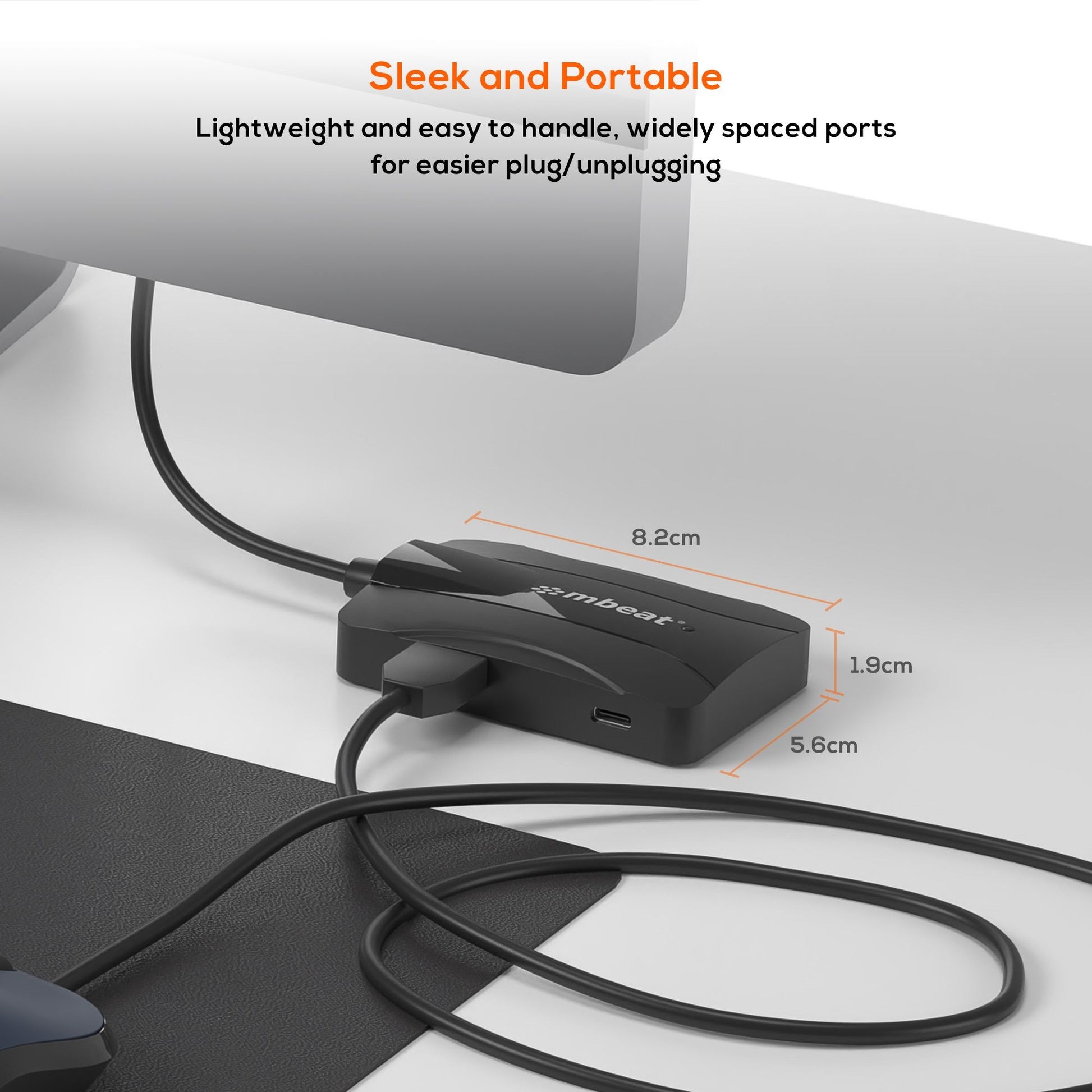 mbeat® 4-Port 10Gbps USB-C 3.2 Gen2 Hub (2 USB-A & 2 USB-C) image 2