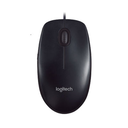 Logitech M90 USB Wired Optical Mouse 1000dpi for PC Laptop Mac Full Size Comfort image 0