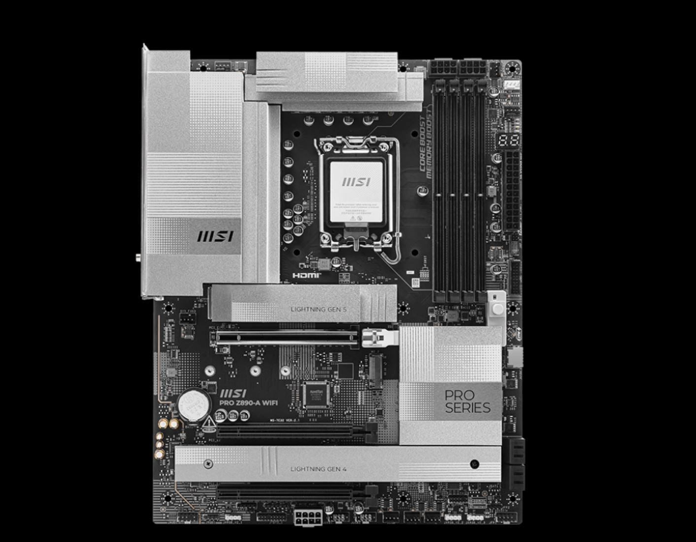 MSI PRO Z890-A WIFI INTEL Z890  Motherboard, 4x DDR5 256GB, 3x PCI-E x 16, 4x M. image 1