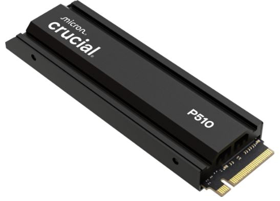 Crucial P510 1TB Gen5 2280 NVMe M.2 SSD w Heatsink 11,000/9,500 MB/s R/W 600TBW image 2