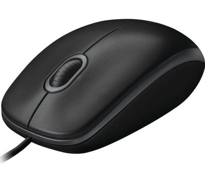 Logitech B100 Optical USB Mouse 800dpi for PC Laptop Mac Tux Full Size Comfort s image 0