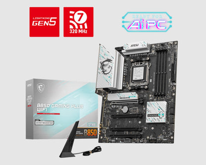 MSI B850 GAMING PLUS WIFI, AM5, 4x DDR5 256GB, 1x HDMI, 4x PCI-E x16 slot, 3x M. image 0