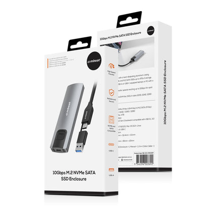 mbeat 10Gbps M.2 NVMe SATA SSD Enclosure  Easily install  Versatile Storage Opti image 3