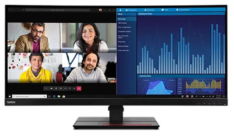 LENOVO ThinkVision P34W-20 34' 60Hz QHD IPS Monitor 3440 x 1440 21:09 4ms Height image 0