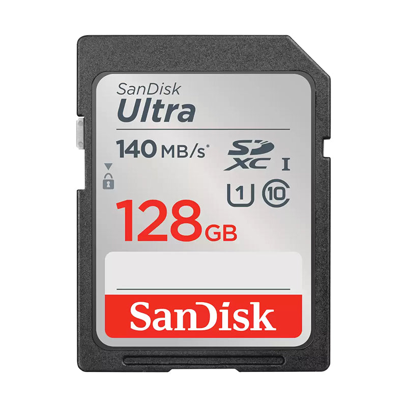SanDisk Ultra 128GB SDHC SDXC UHS-I Memory Card 140MB/s Full HD Class 10 Speed S image 0