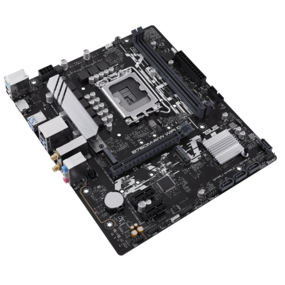 ASUS B760M-AYW WIFI D4 Intel LGA 1700 mATX Motherboard 64GB, 2xDDR4, 1 x PCIe 4. image 2
