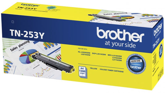 Brother TN-253Y Yellow Toner Cartridge to Suit -  HL-3230CDW/3270CDW/DCP-L3015CD image 0