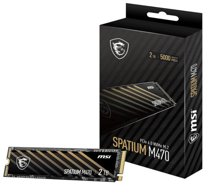 MSI SPATIUM M470 PRO PCIe 4.0 NVMe M.2 2TB SSD, Sequential Read up to 6000MB/s, image 0