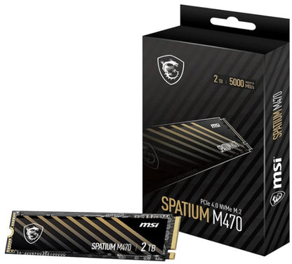 MSI SPATIUM M470 PRO PCIe 4.0 NVMe M.2 2TB SSD, Sequential Read up to 6000MB/s, image 0